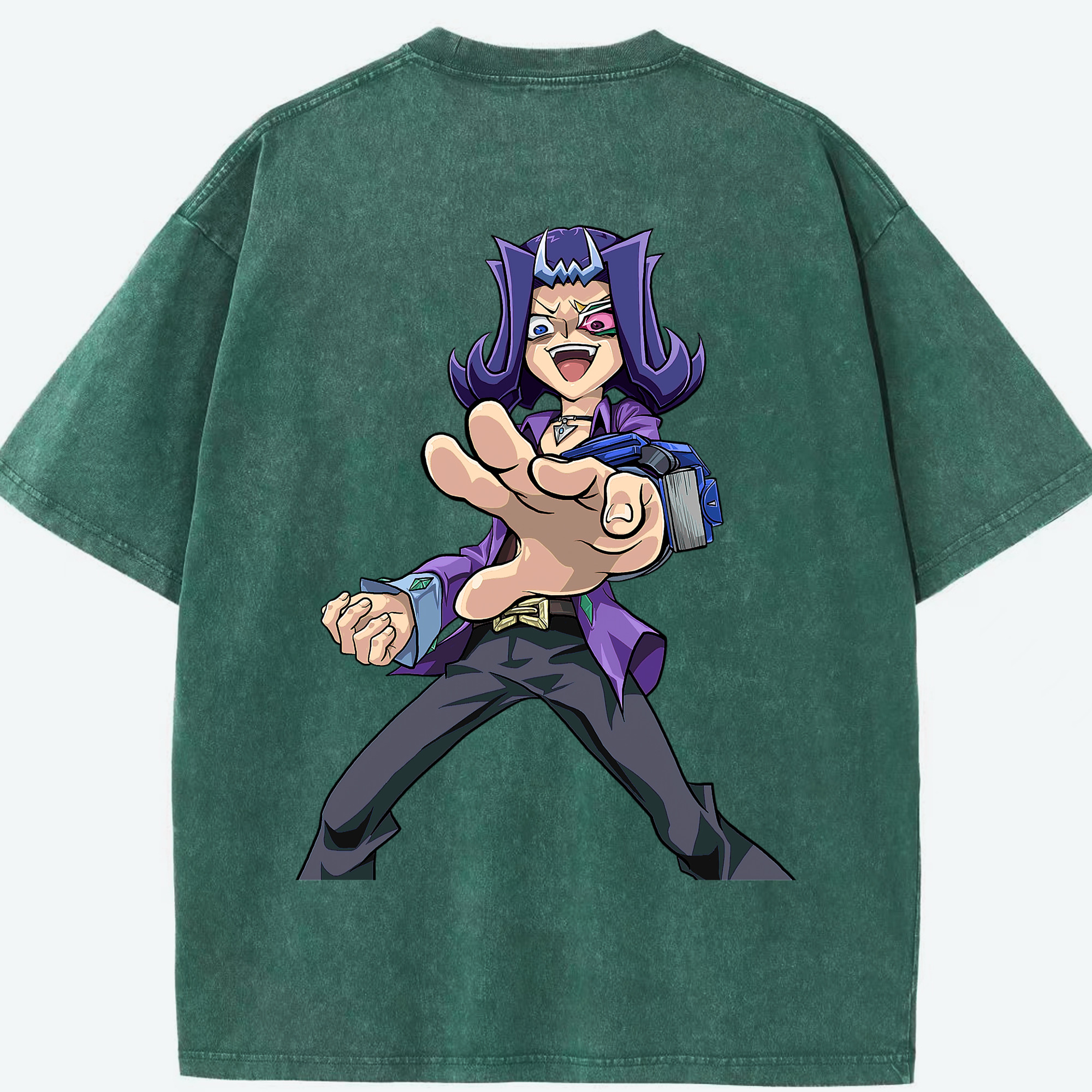 （画像用） 遊☆戯☆王 Yu-Gi-Oh! 綿100% ヴィンテージ風 半袖Tシャツ（背面プリント）